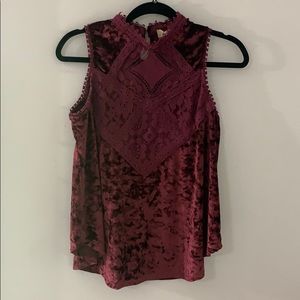 Maroon, Velvet Tank